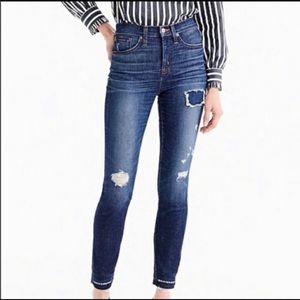 J Crew Distressed Skinny Jeans, Size 31 Tall